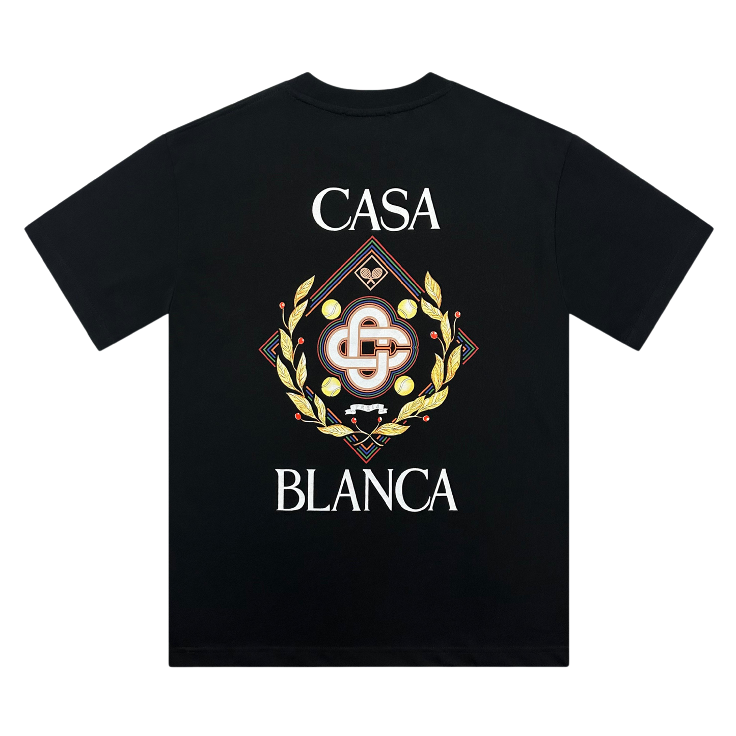 T-Shirt CASABLANCA BLACK PRINTED BACK