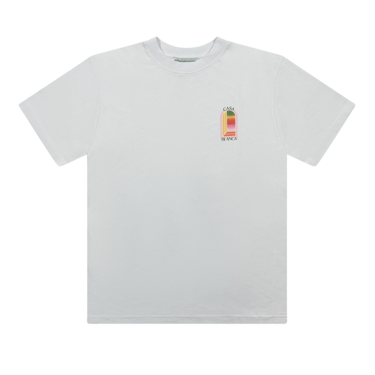 CASABLANCA WHITE T-Shirt Logo Back Print - Quality Cotton Tee Stylish