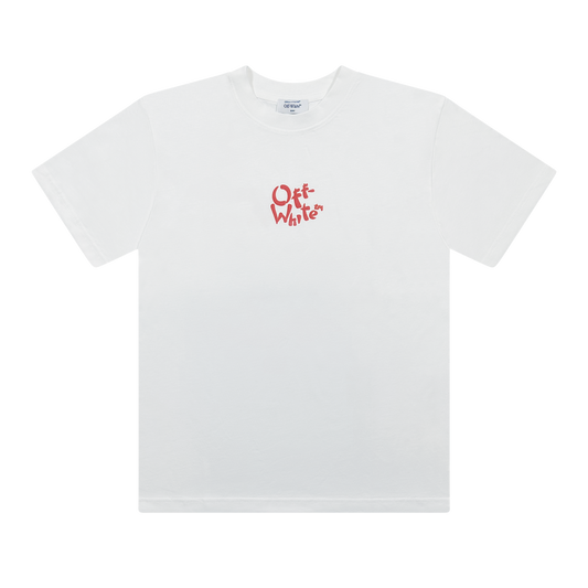 T-SHIRT OFF-WHITE PRINTED BACK LOGO WHITE