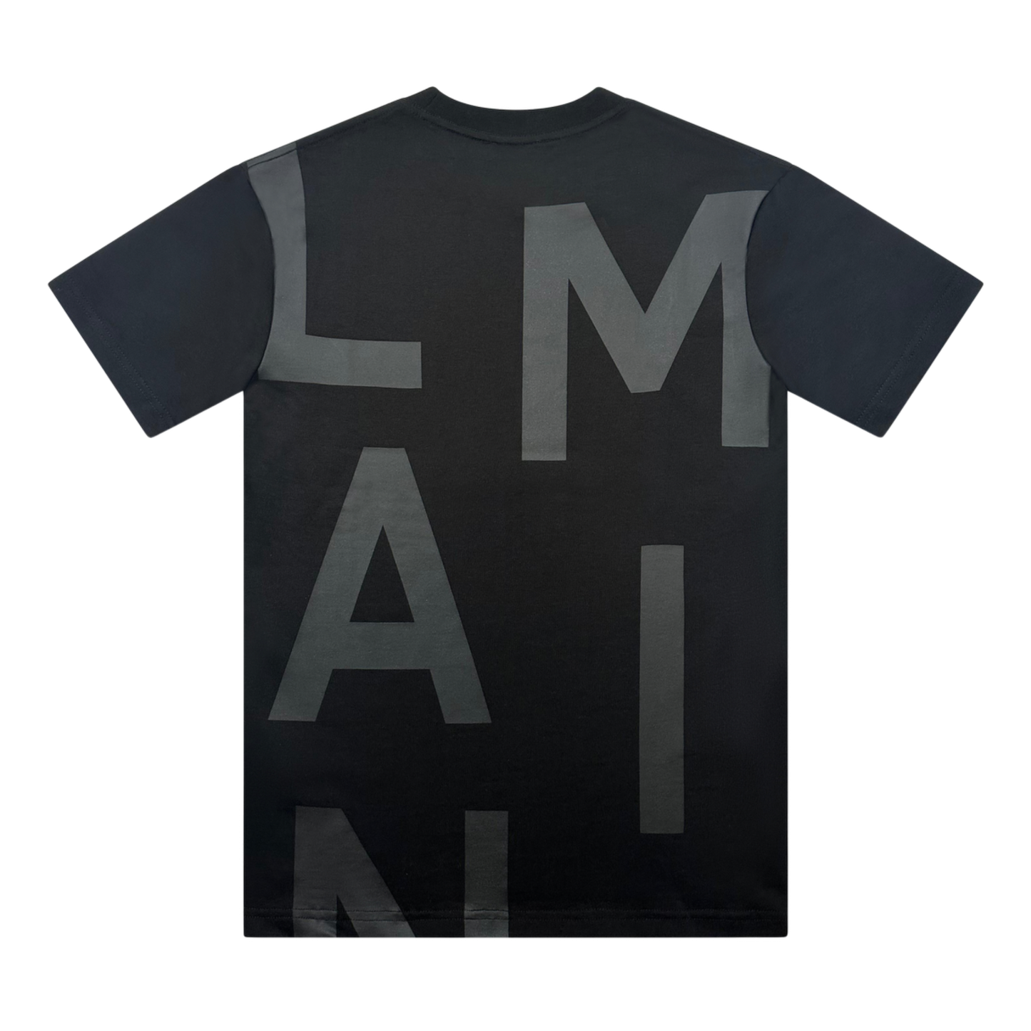 T-SHIRT BALMAIN BLACK PRINTED