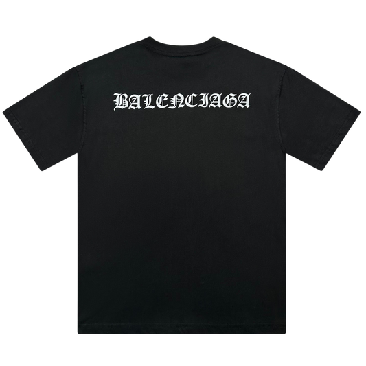 T-SHIRT BALENCIAGA BLACK SIMPLE back print